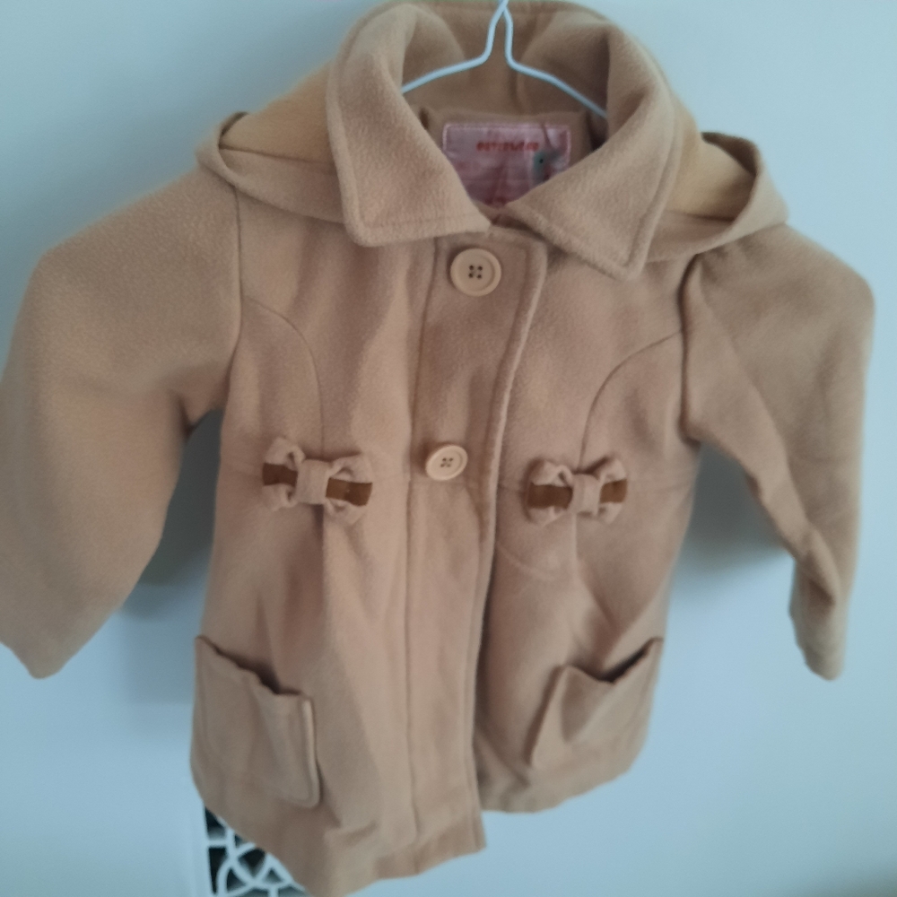 🔥LCW🩷Girls Bow Detailed Cachet Coat 18-24 M